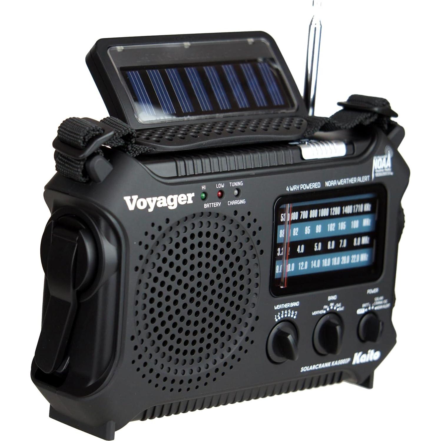 Radio Meteorológica Kaito KA500IP-BLK Solar/Dynamo AM/FM/SW