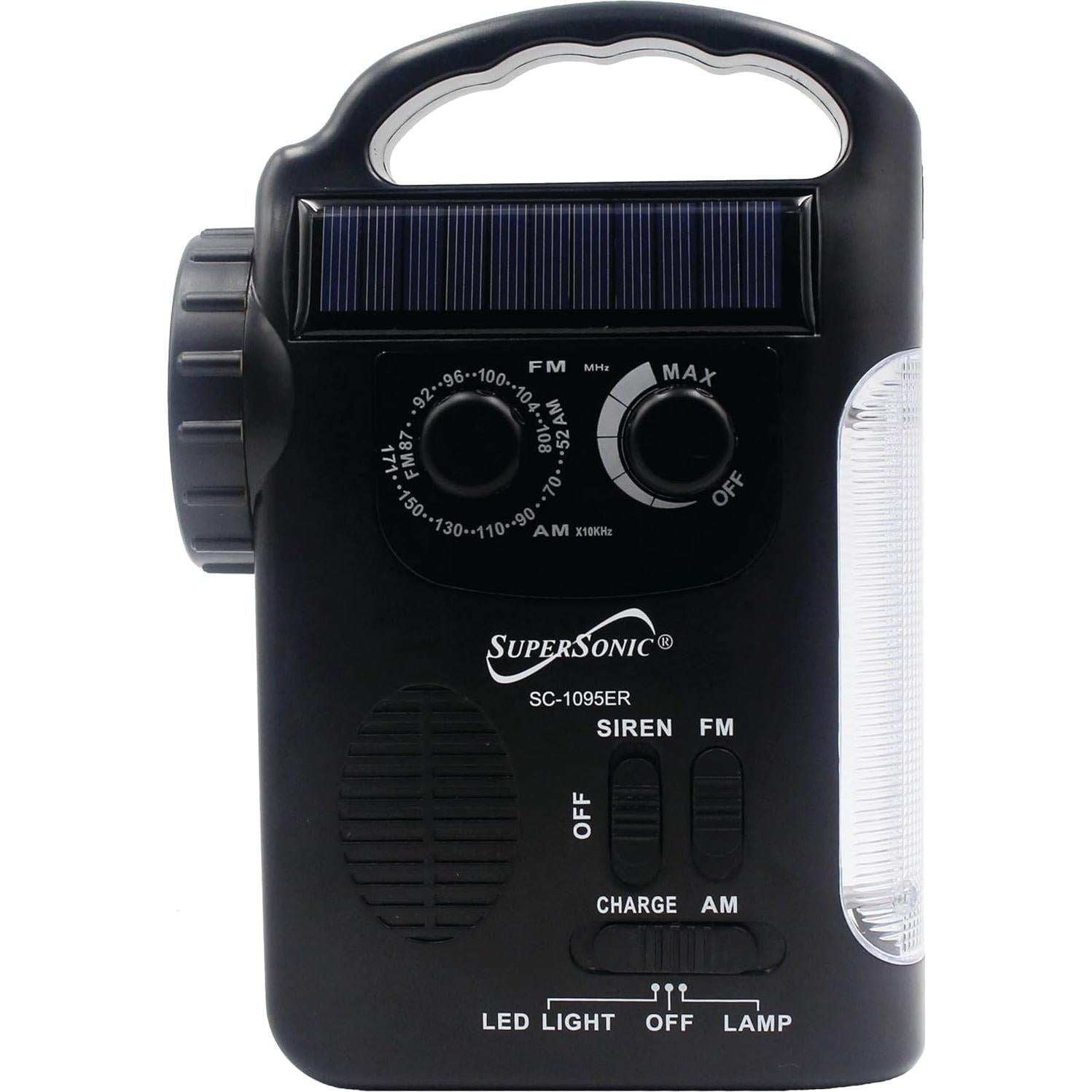 Radio de Emergencia Solar Supersonic SC-1095ER con Linterna