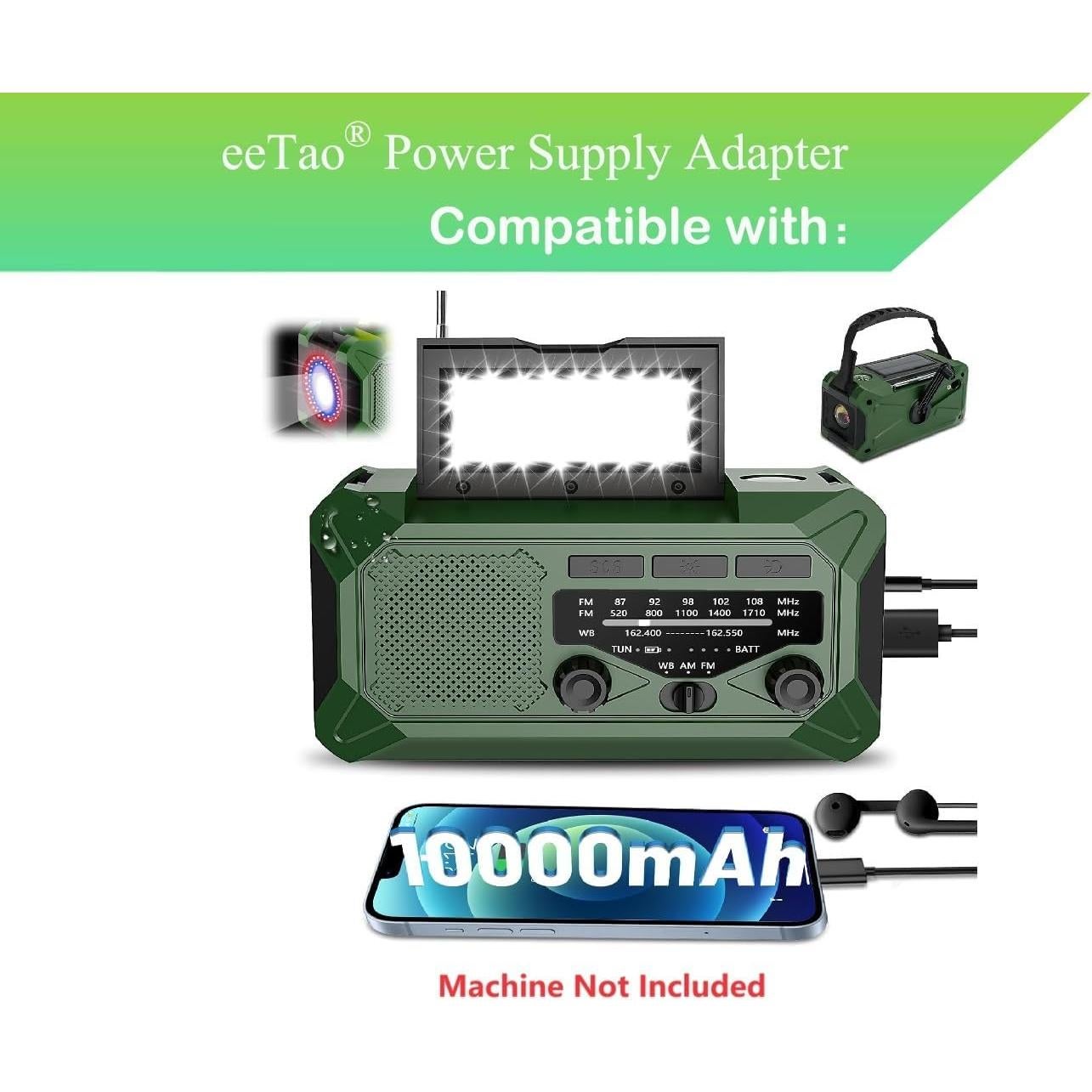 Adaptador de corriente AC/DC USBC 5V Veubew WR5 10000mAh