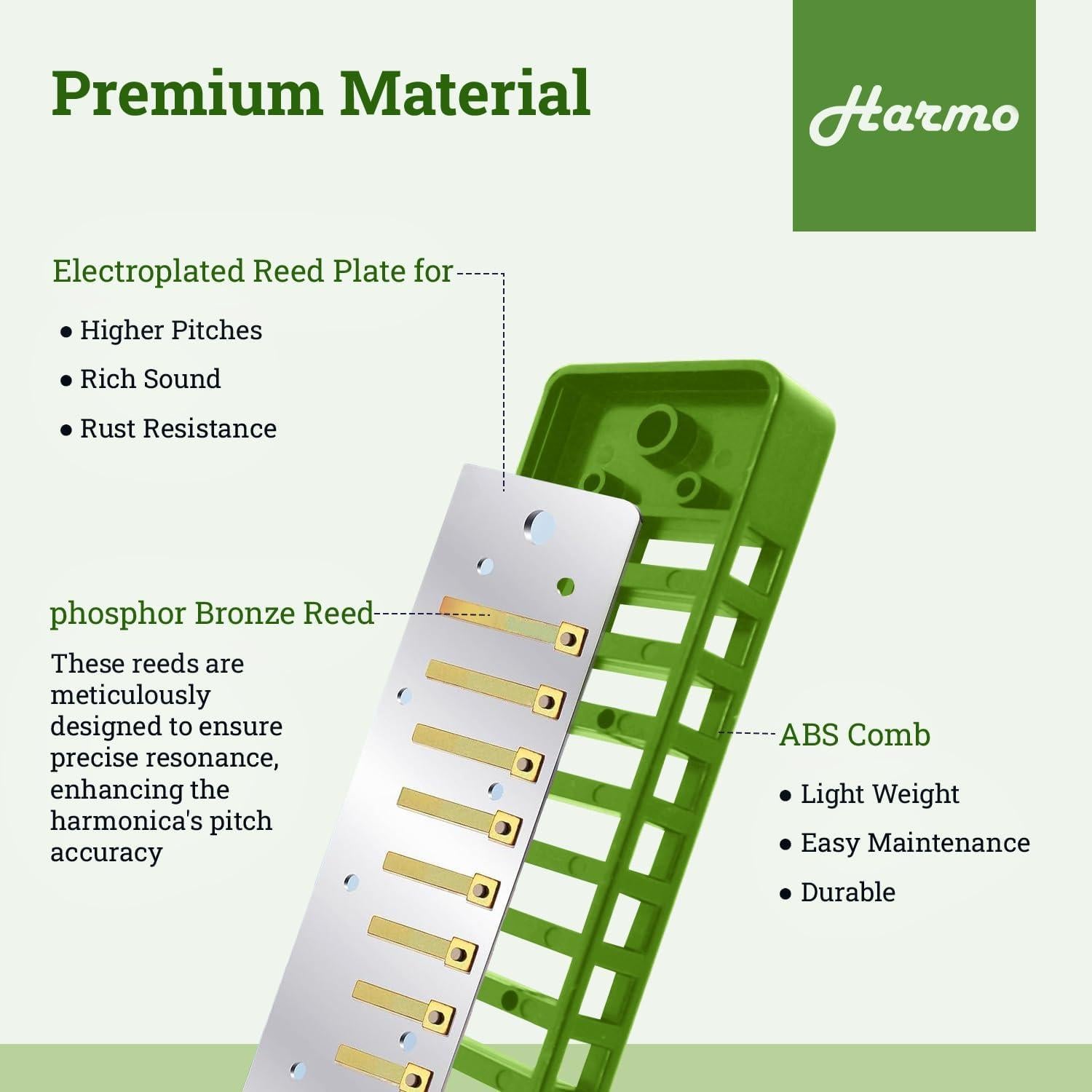 Armónica Diatónica Harmo Melodía Polar Clave de C 2 Octavas