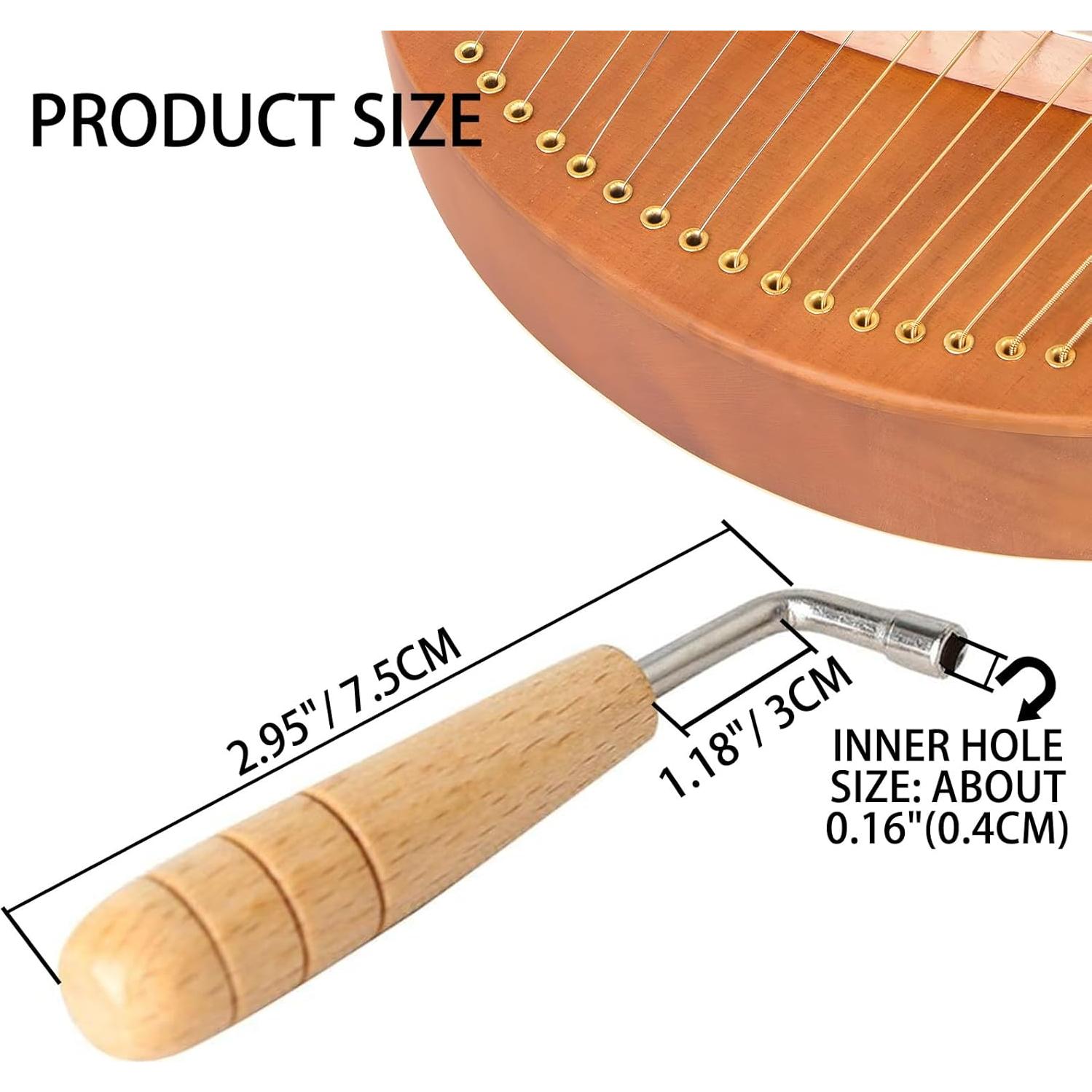 Llave de Afinación Hordion para Piano y Arpa - Acero y Madera