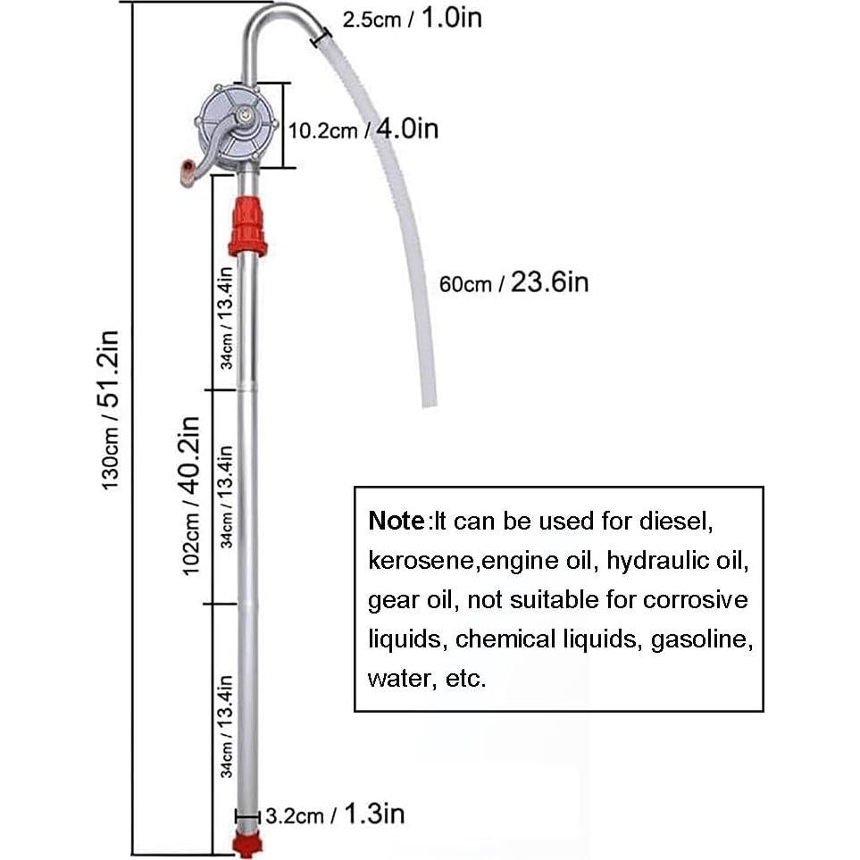 Bomba de Drum Manual LYCARESUN 15-55 Galones Aluminio