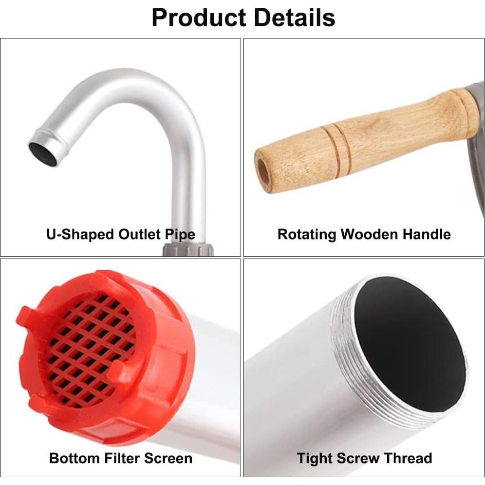 Bomba de Drum Manual LYCARESUN 15-55 Galones Aluminio