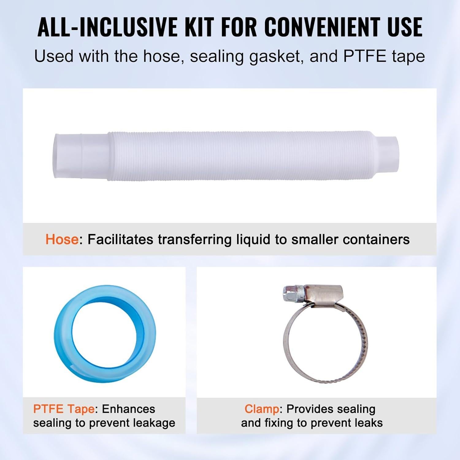 Bomba de Tambor VEVOR 24.6 LPM para Líquidos Corrosivos