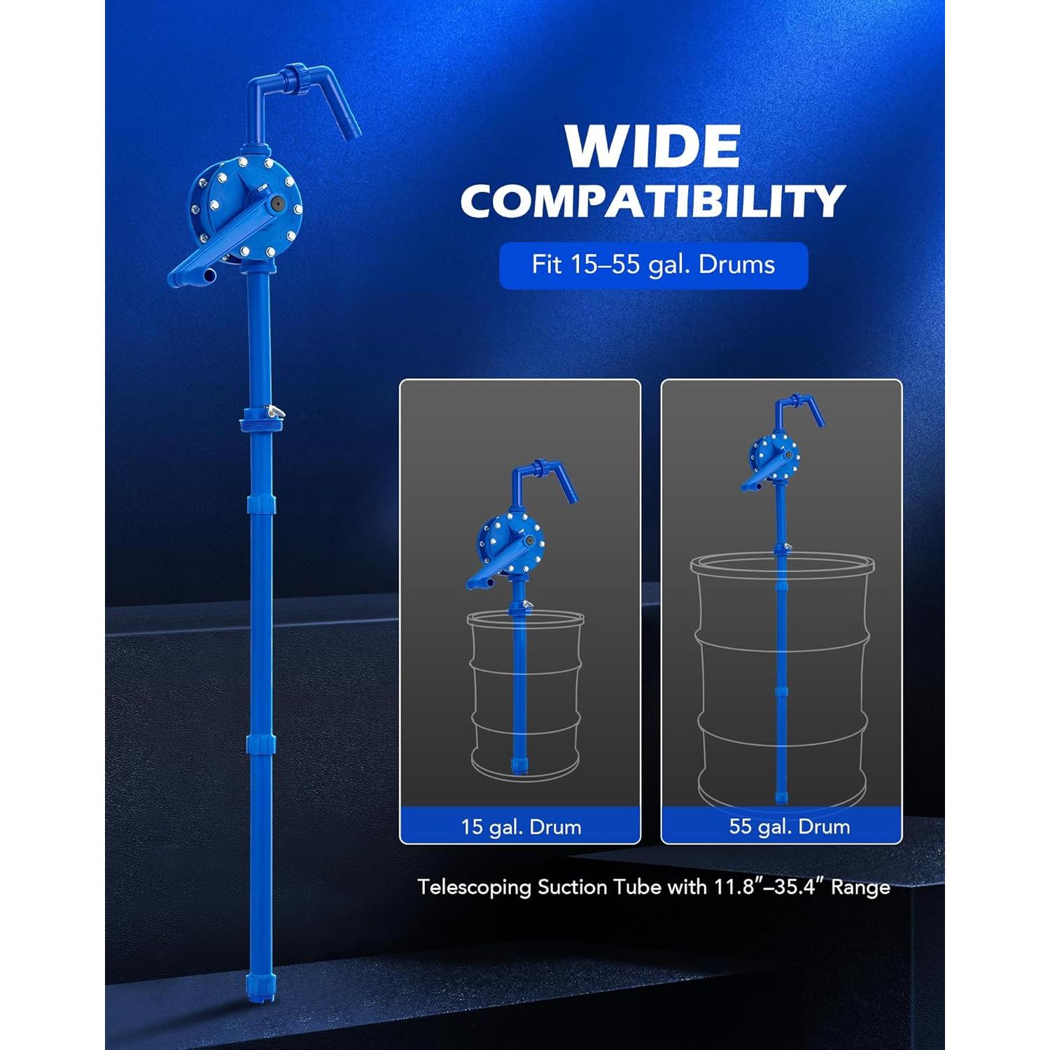 Bomba de tambor rotativa Orion Motor Tech 55 galones