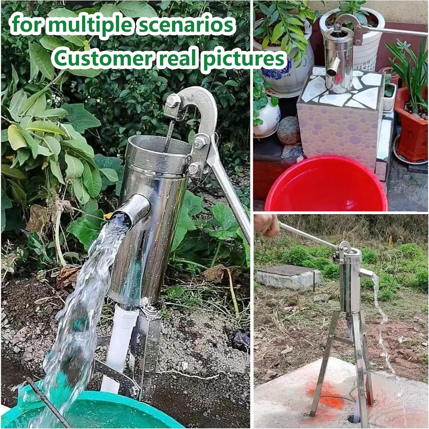 Bomba de agua manual Timiland de acero inoxidable 10m