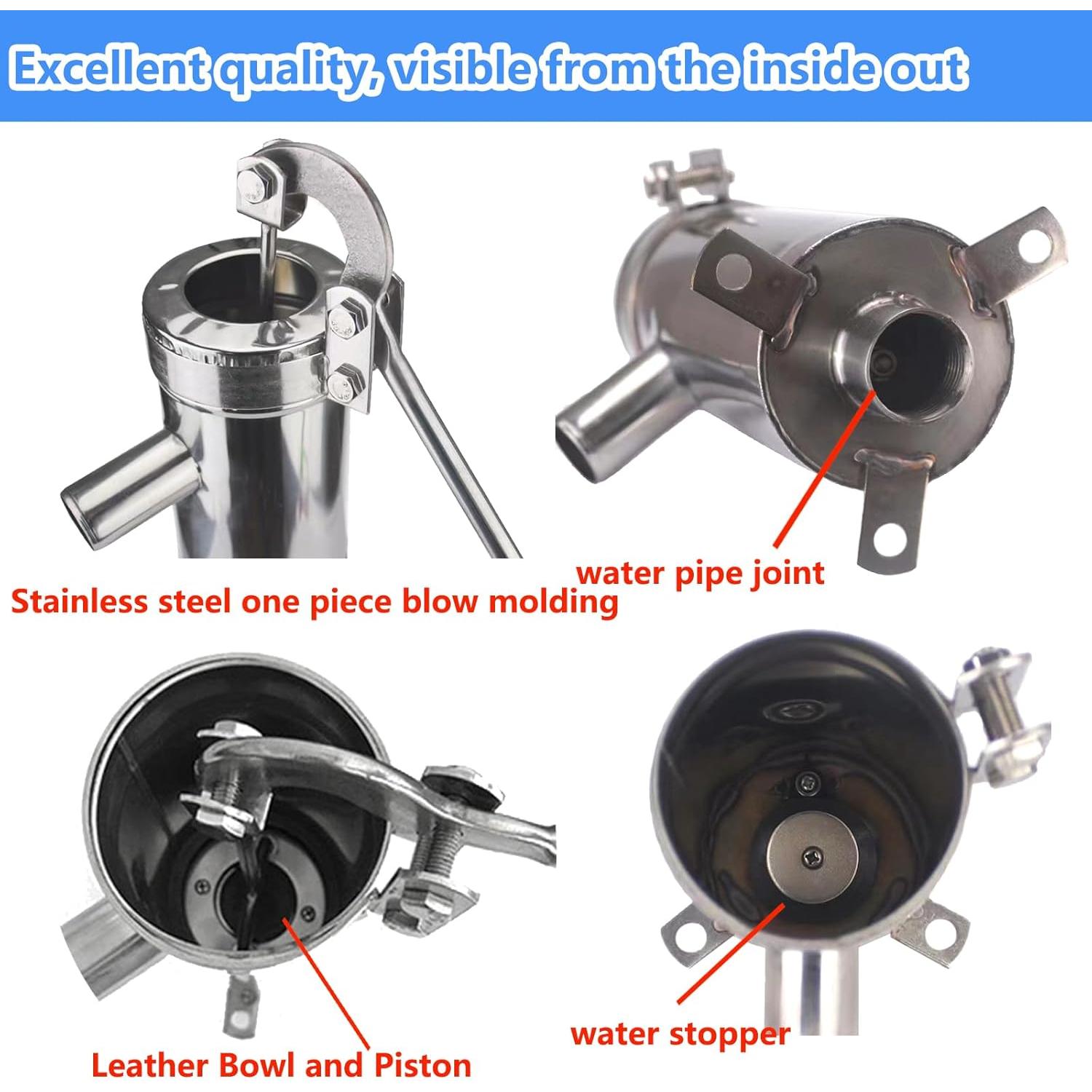 Bomba de agua manual Timiland de acero inoxidable 10m