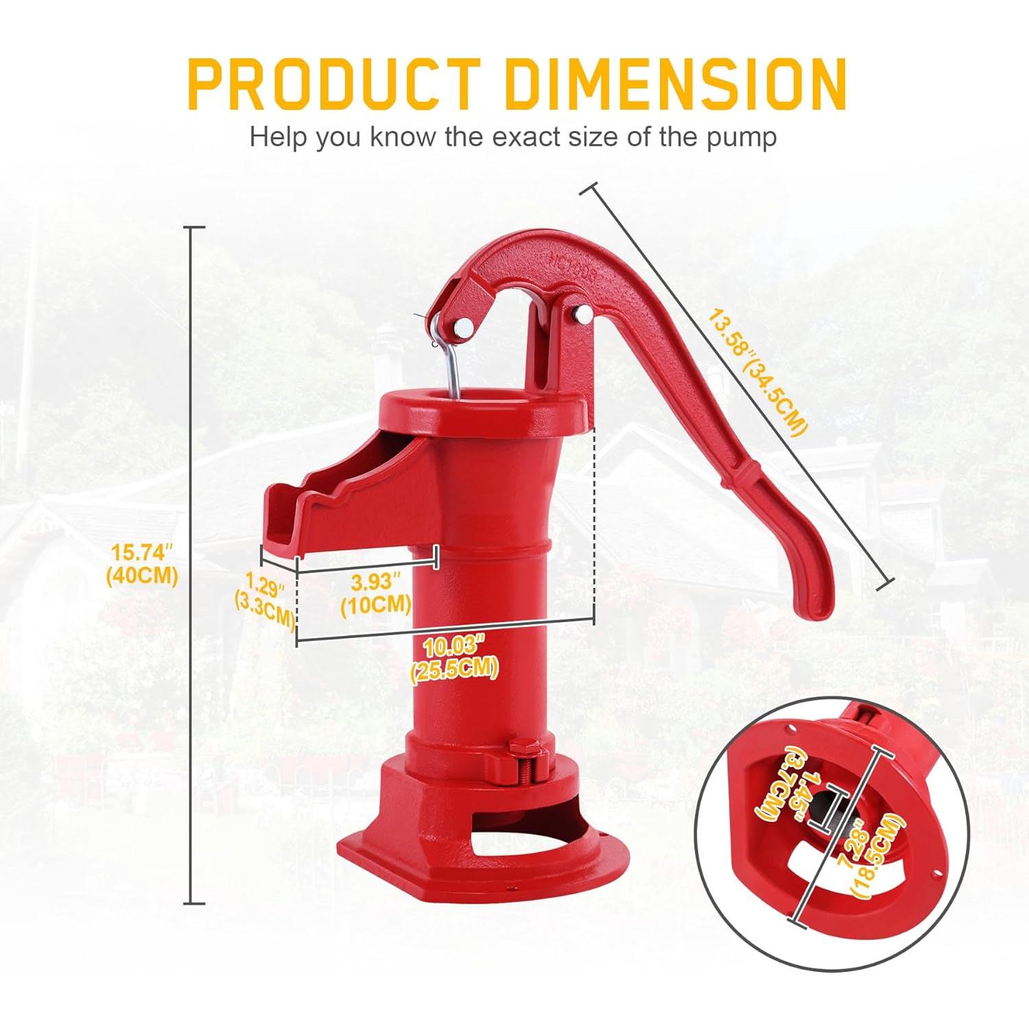 Bomba de Pozo Manual SAMGER de Hierro Fundido 7.62m