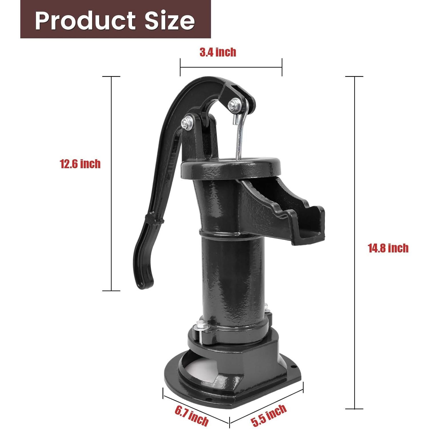 Bomba de Agua Manual iMeshbean de Hierro Fundido 762 cm