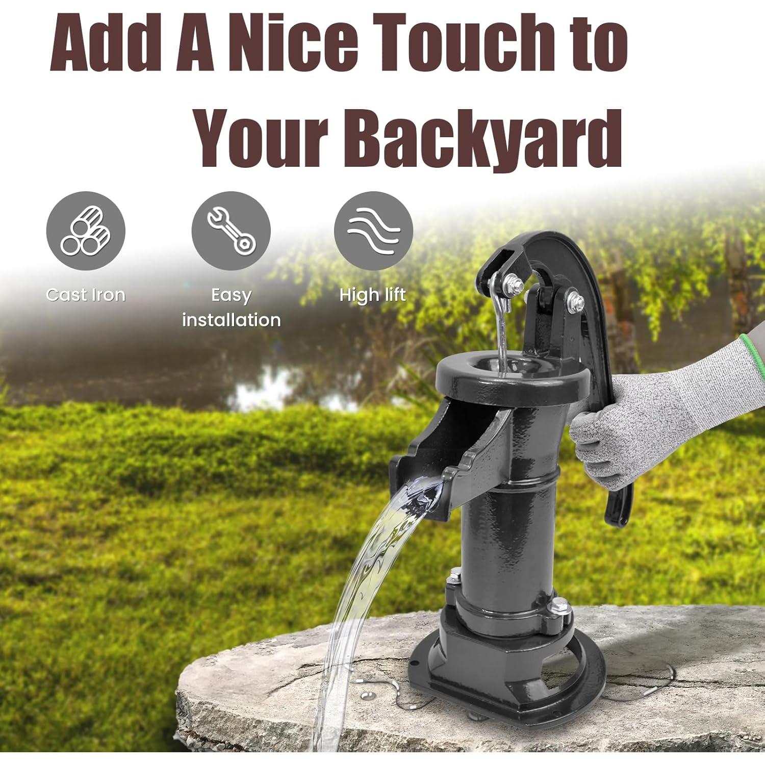 Bomba de Agua Manual iMeshbean de Hierro Fundido 762 cm