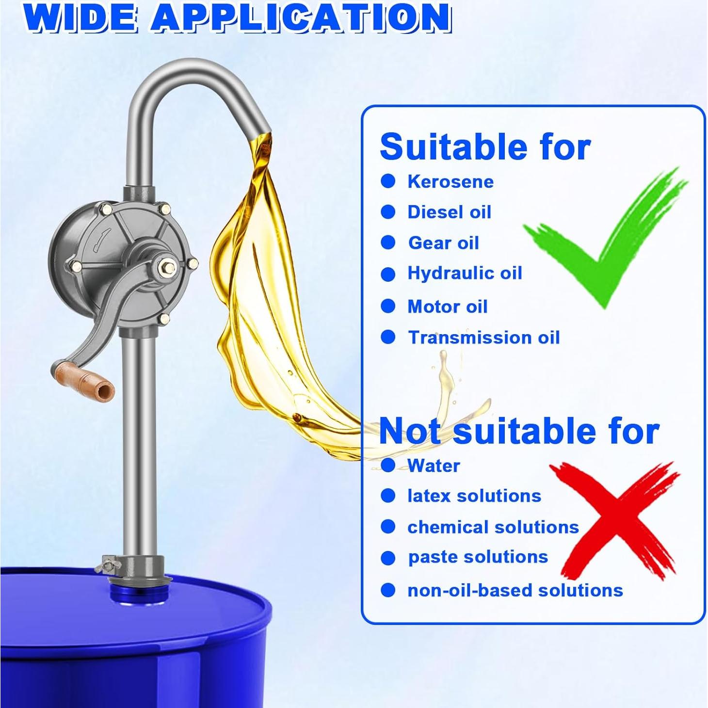 Bomba de tambor manual 55 galones shdzzdzswy aluminio