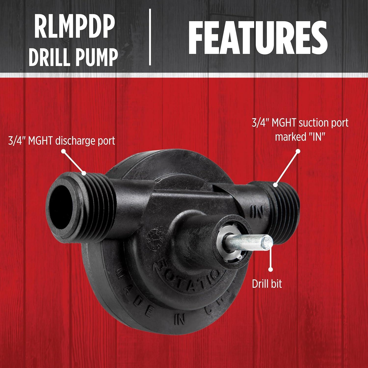 Bomba de Transferencia Red Lion RLMPDP 583.2 LPH para Taladro