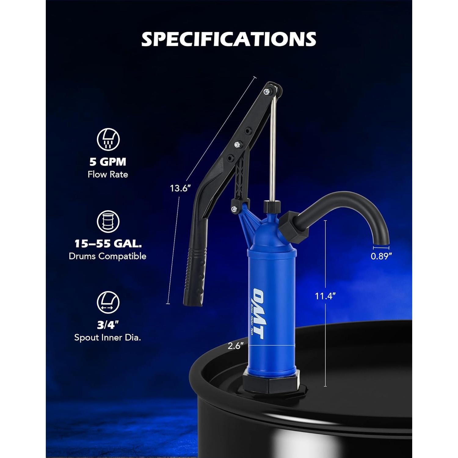 Bomba de Tambor 55 Galones Orion Motor Tech - Transferencia de Fluidos