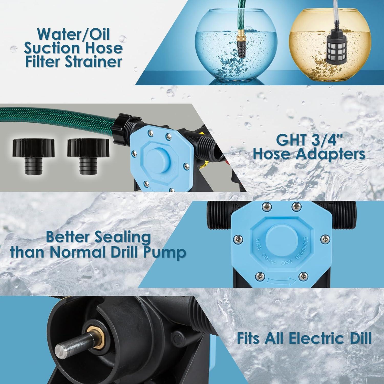 Bomba de Transferencia de Agua KITLUCK para Taladro 750GPH