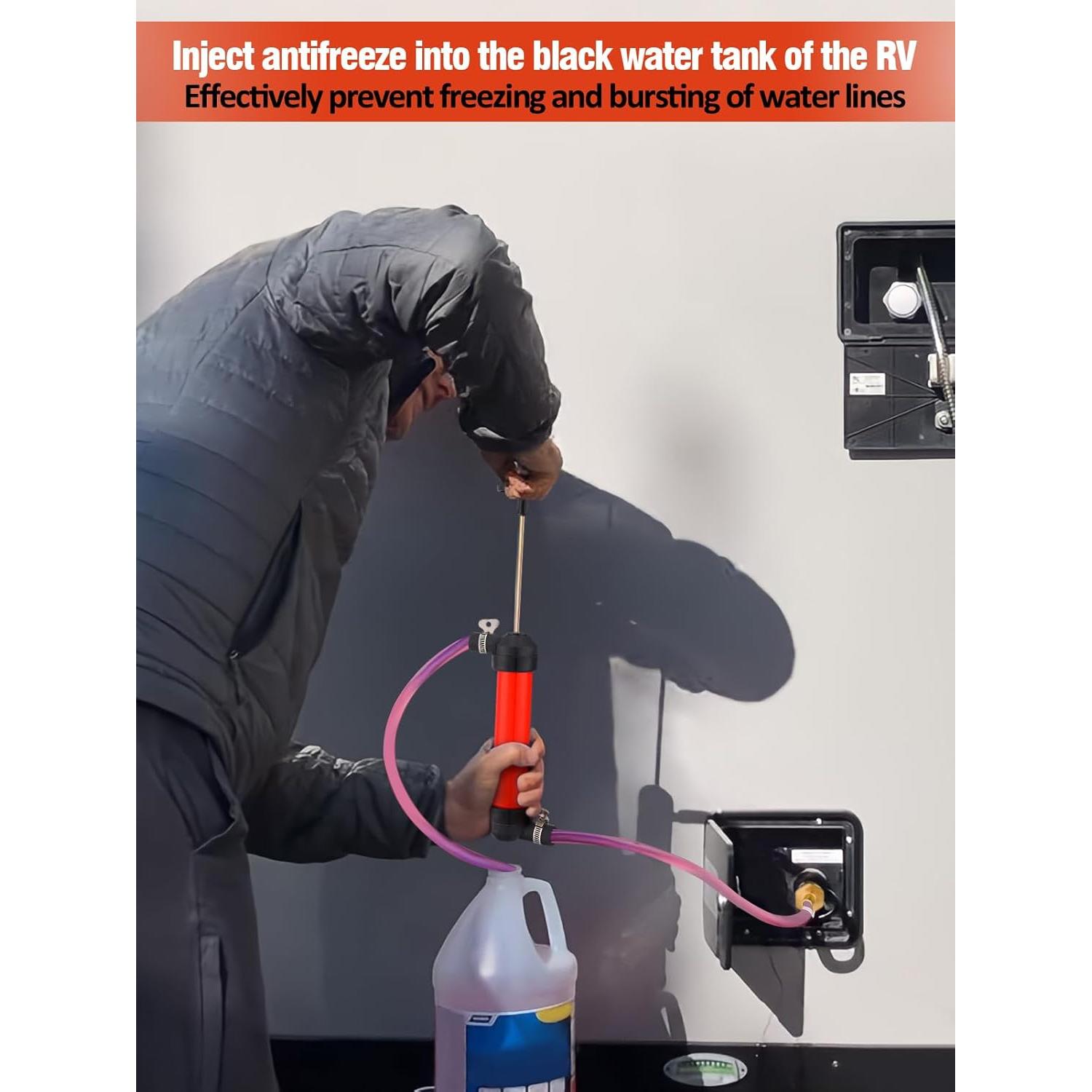 Kit de Bomba de Mano Anticongelante MADHOLLY para RV