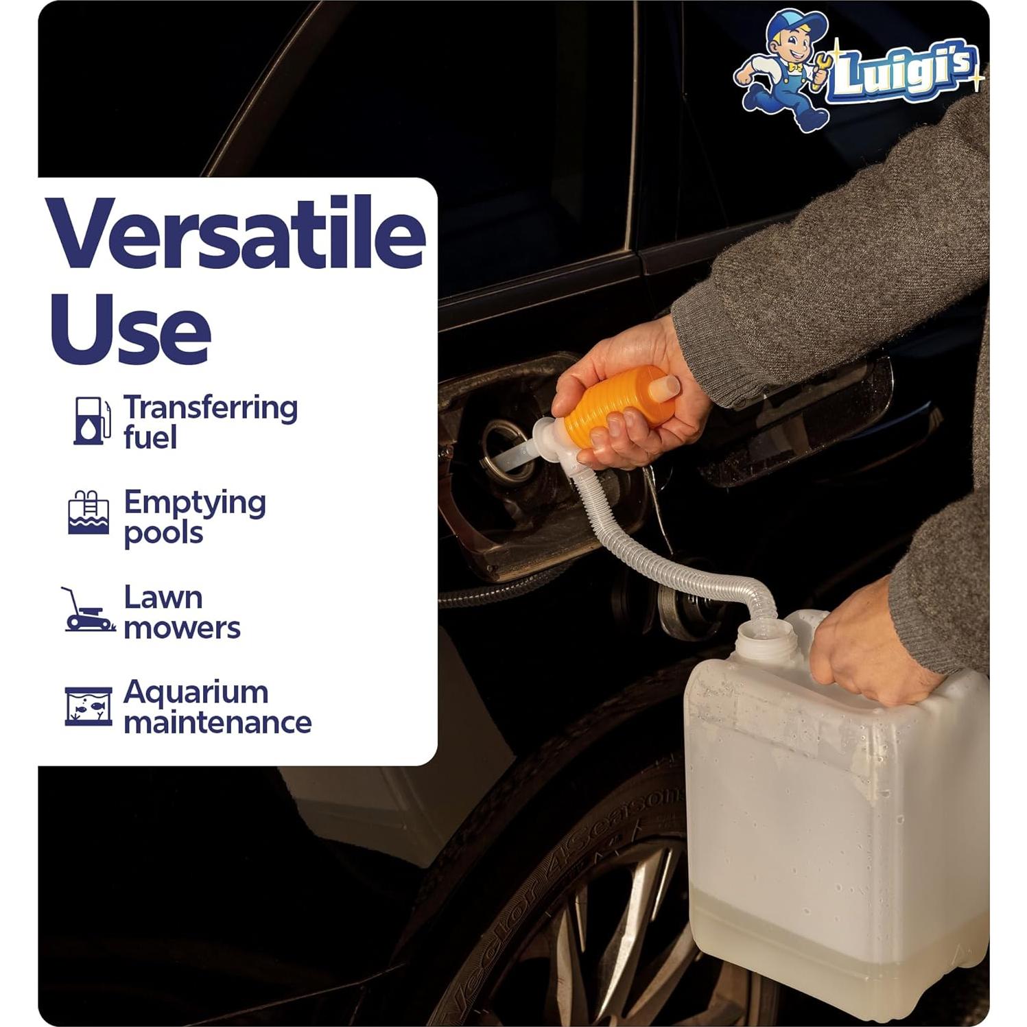 Bomba de Sifón Manual Luigi's para Agua y Combustible 10 L/min