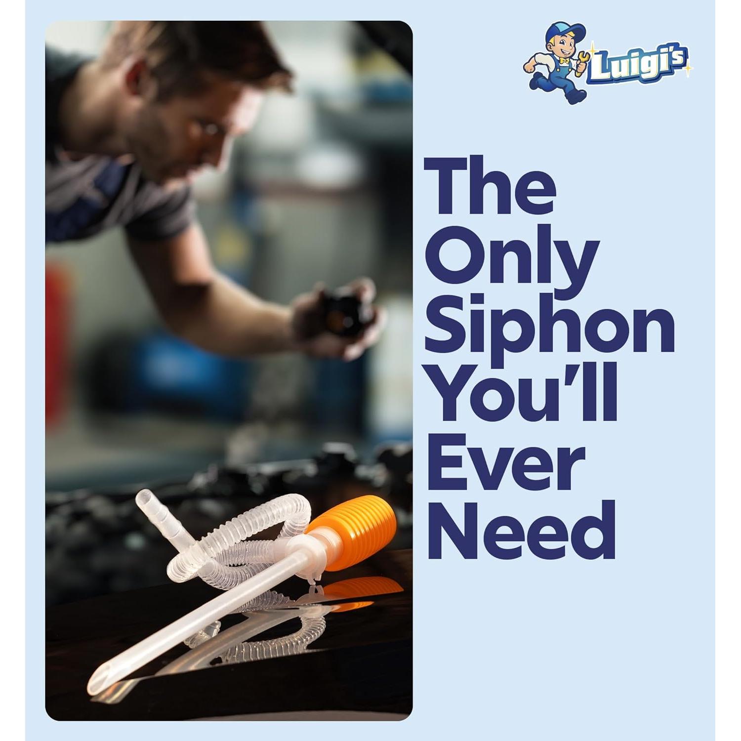 Bomba de Sifón Manual Luigi's para Agua y Combustible 10 L/min