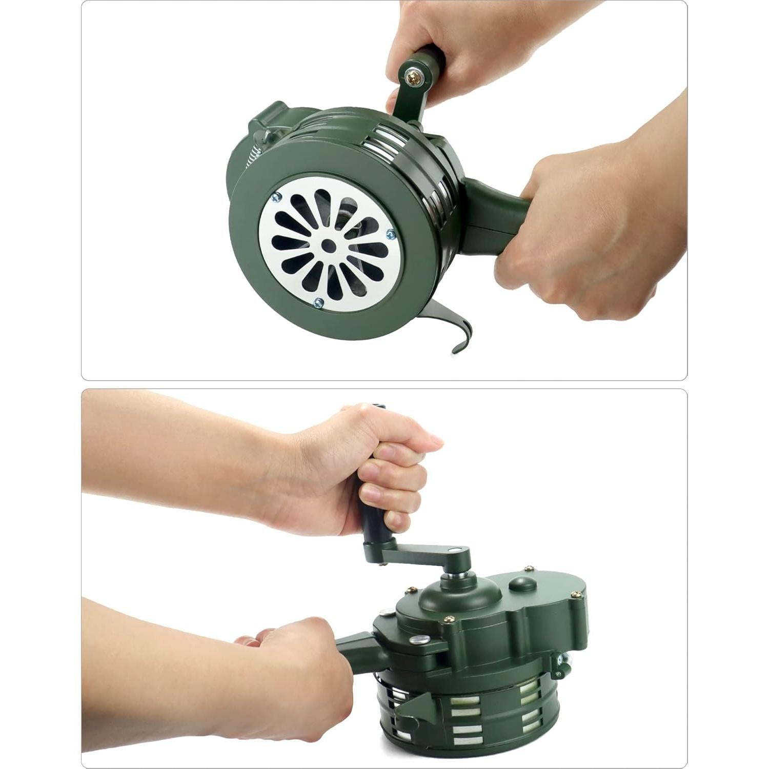 Sirena Manual de Emergencia QWORK 110dB Portátil Verde