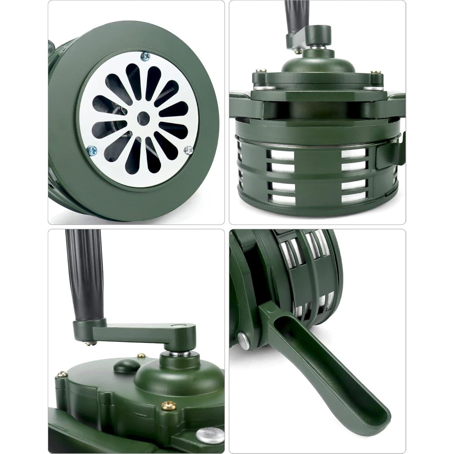 Sirena Manual de Emergencia QWORK 110dB Portátil Verde