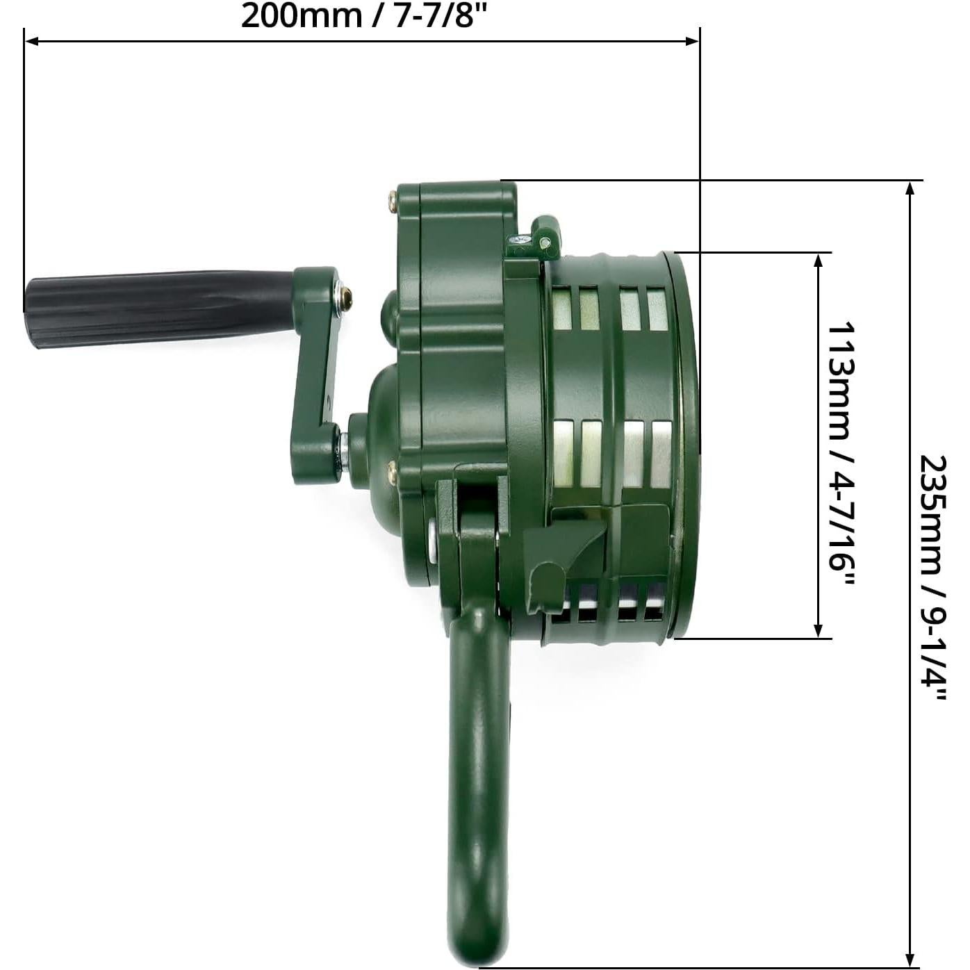 Sirena Manual de Emergencia QWORK 110dB Portátil Verde