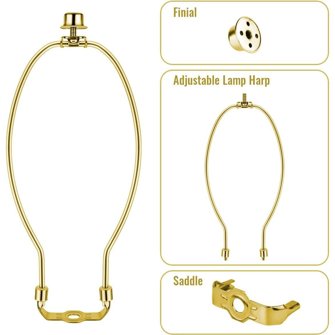 Soporte de Pantalla de Lámpara Yuntop 10" Dorado Pulido