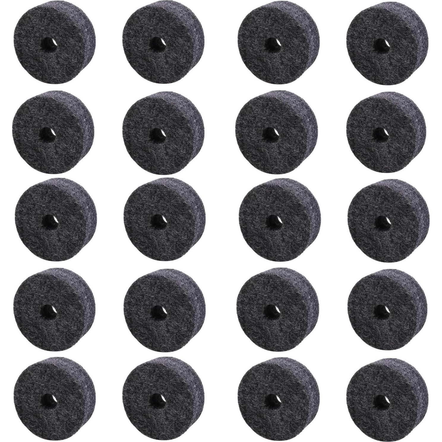 Arandelas de Fieltro A-xctoe para Platillos de Batería 20 Piezas