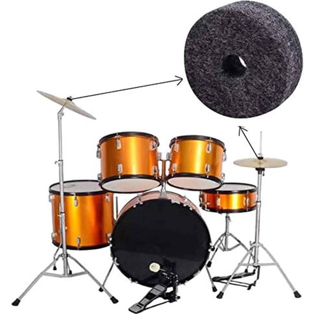 Arandelas de Fieltro A-xctoe para Platillos de Batería 20 Piezas