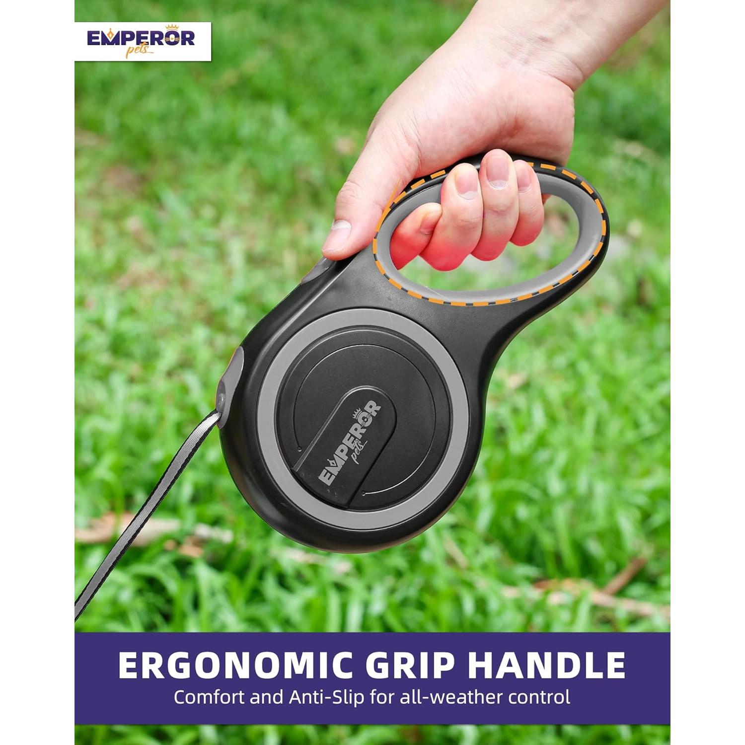 Correa Retráctil para Perros Emperor Pets - Negro Clásico