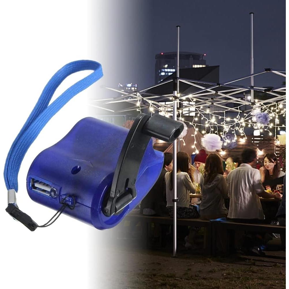 Cargador de Emergencia Manual USB Nurnesy con Luz LED