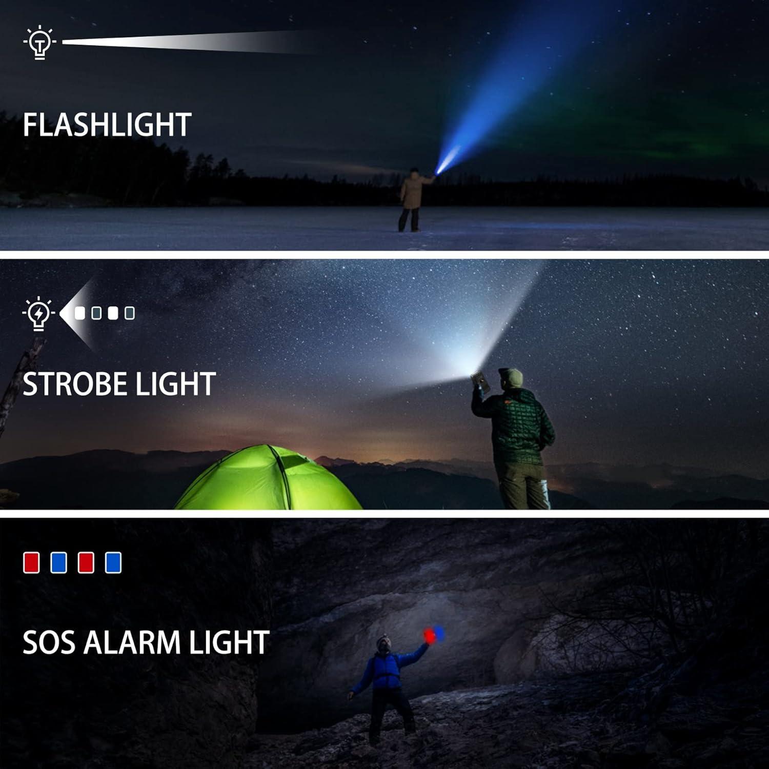 Libovgogo DF-585 Emergency LED Camping Lantern,IPX5 Waterproof Stereo Bluetooth Speaker,Hand Crank NOAA Weather Alert Radio with Solar,Portable AM FM Radio with Flashlight,5000mAH Cell Phone Charger