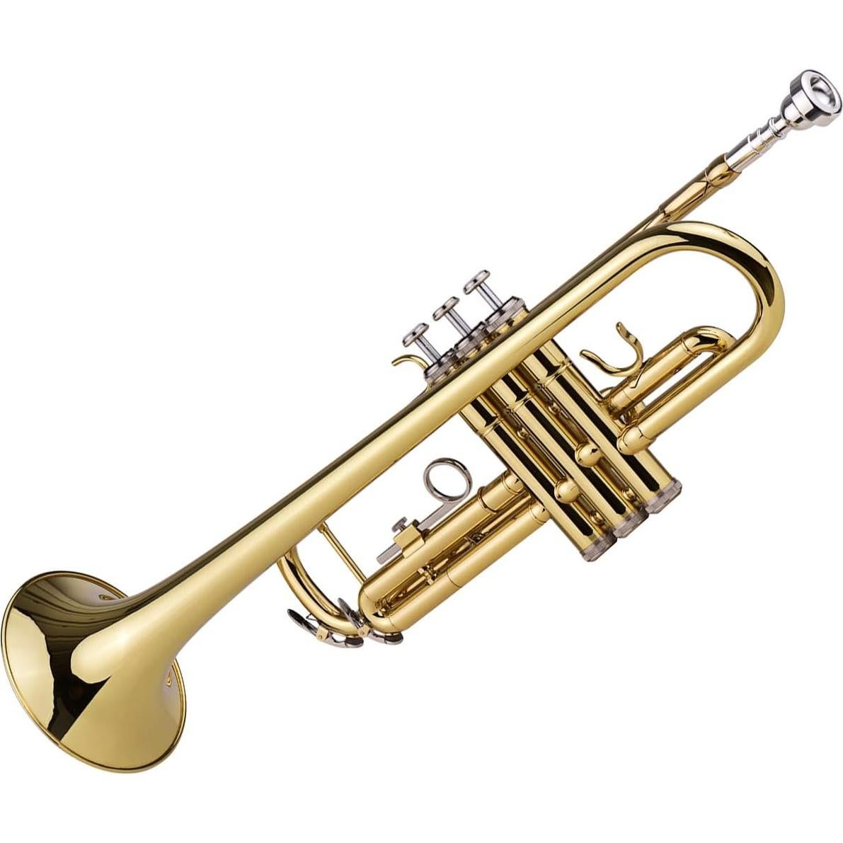 Trompeta Bb Latón NJE1593589103207TI con Boquilla y Guantes
