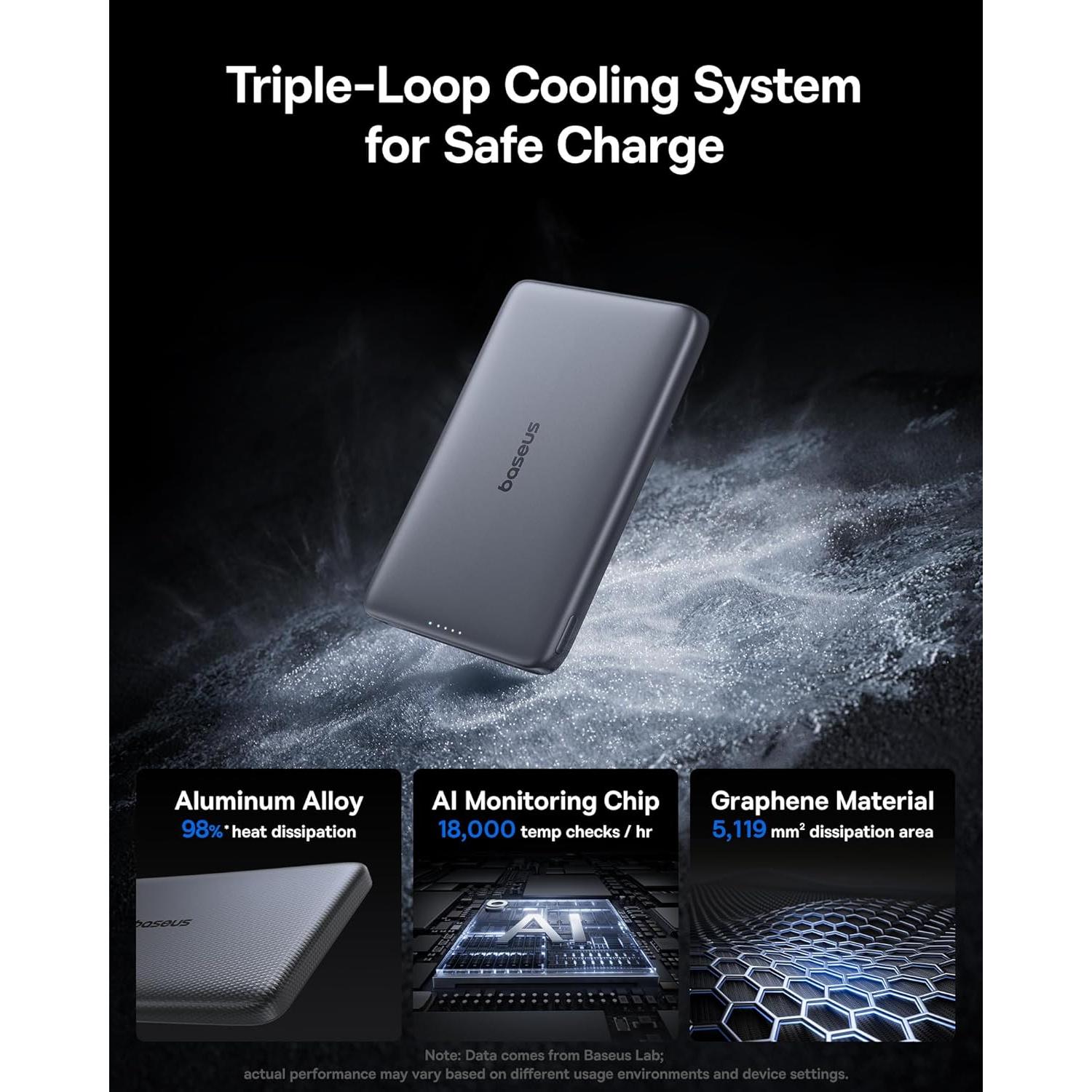 Cargador Portátil Baseus PicoGo 10,000mAh Qi2 15W Inalámbrico