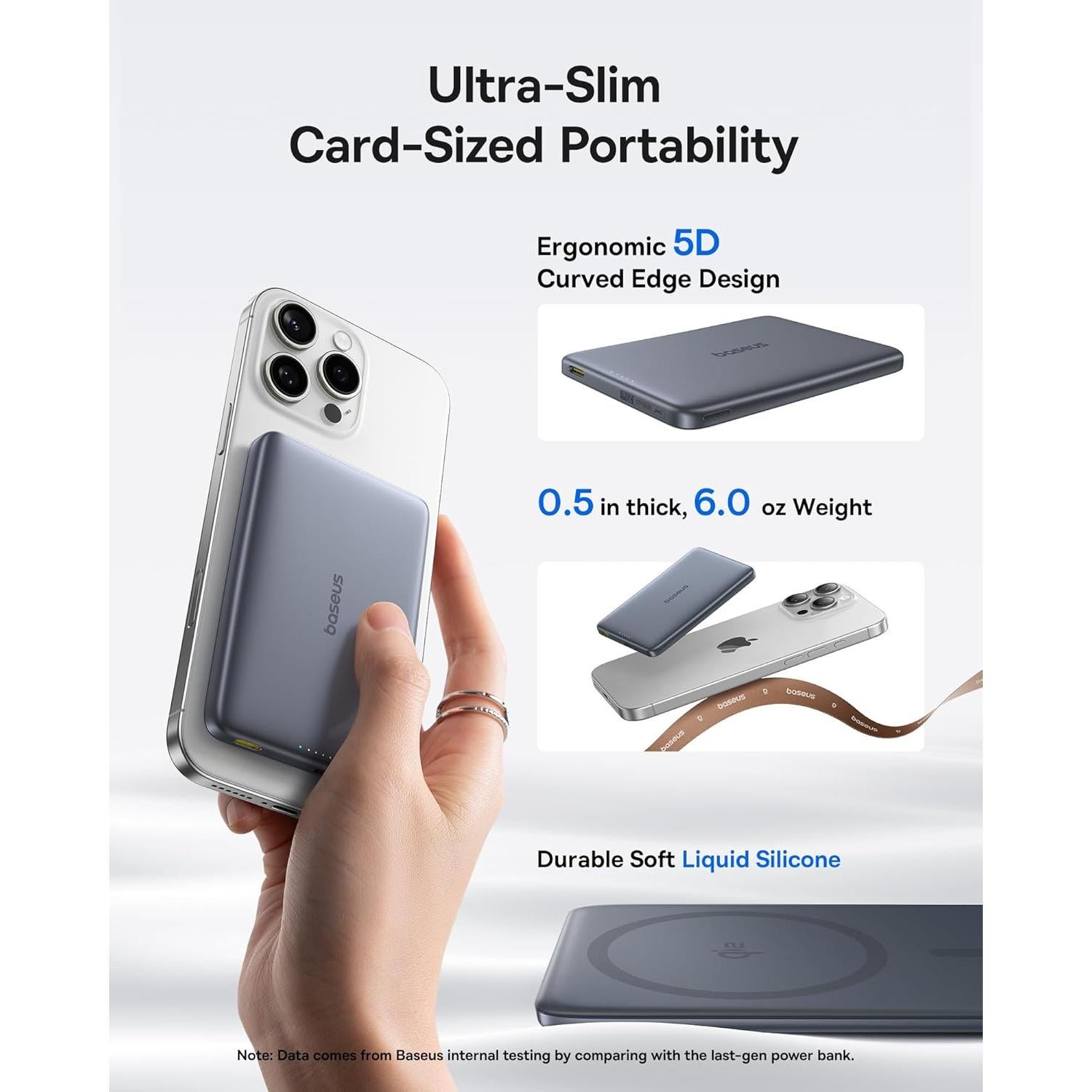 Cargador Portátil Baseus PicoGo 10,000mAh Qi2 15W Inalámbrico