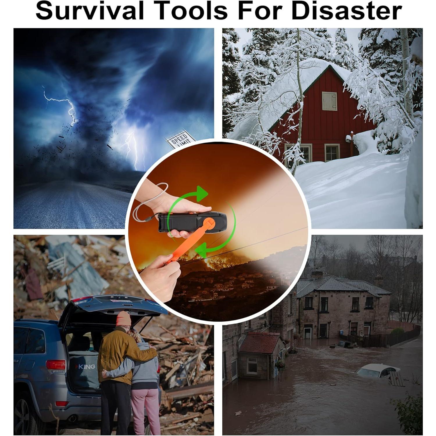 Radio de Emergencia Portátil DONGGUAN AM/FM NOAA con Linterna