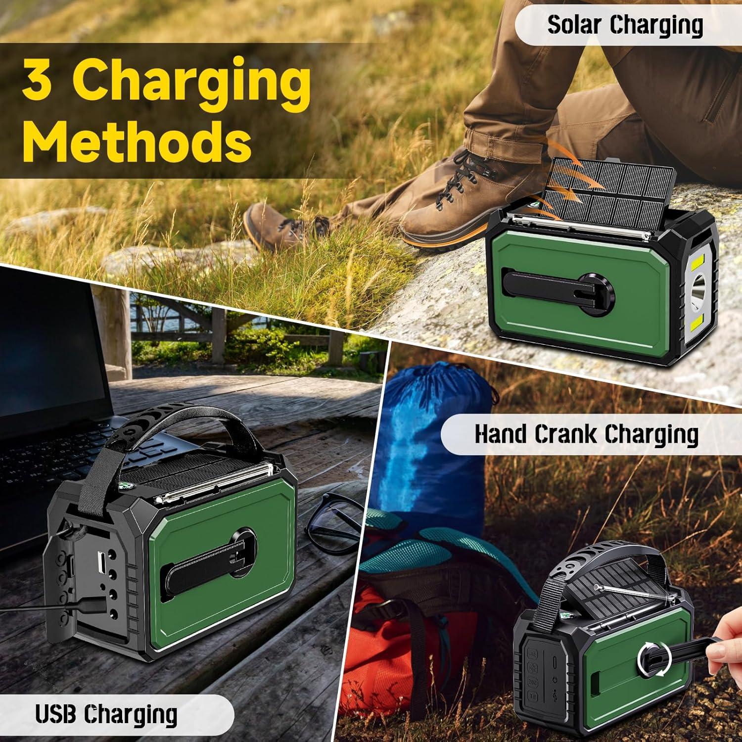 Radio de Emergencia Solar BAYTWA H21 16000mAh con Linterna