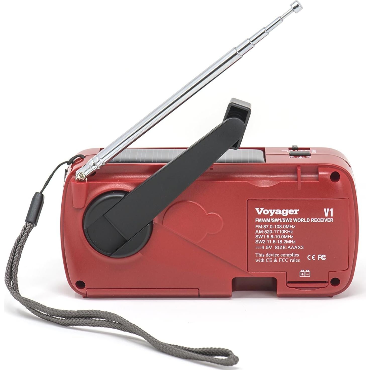 Radio de Emergencia Kaito V1 Voyager Solar/Dynamo AM/FM SW