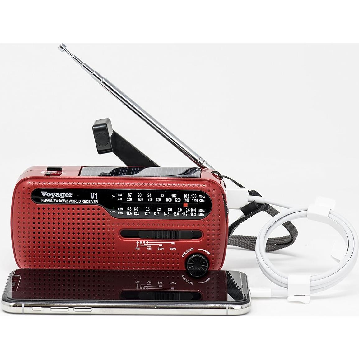 Radio de Emergencia Kaito V1 Voyager Solar/Dynamo AM/FM SW