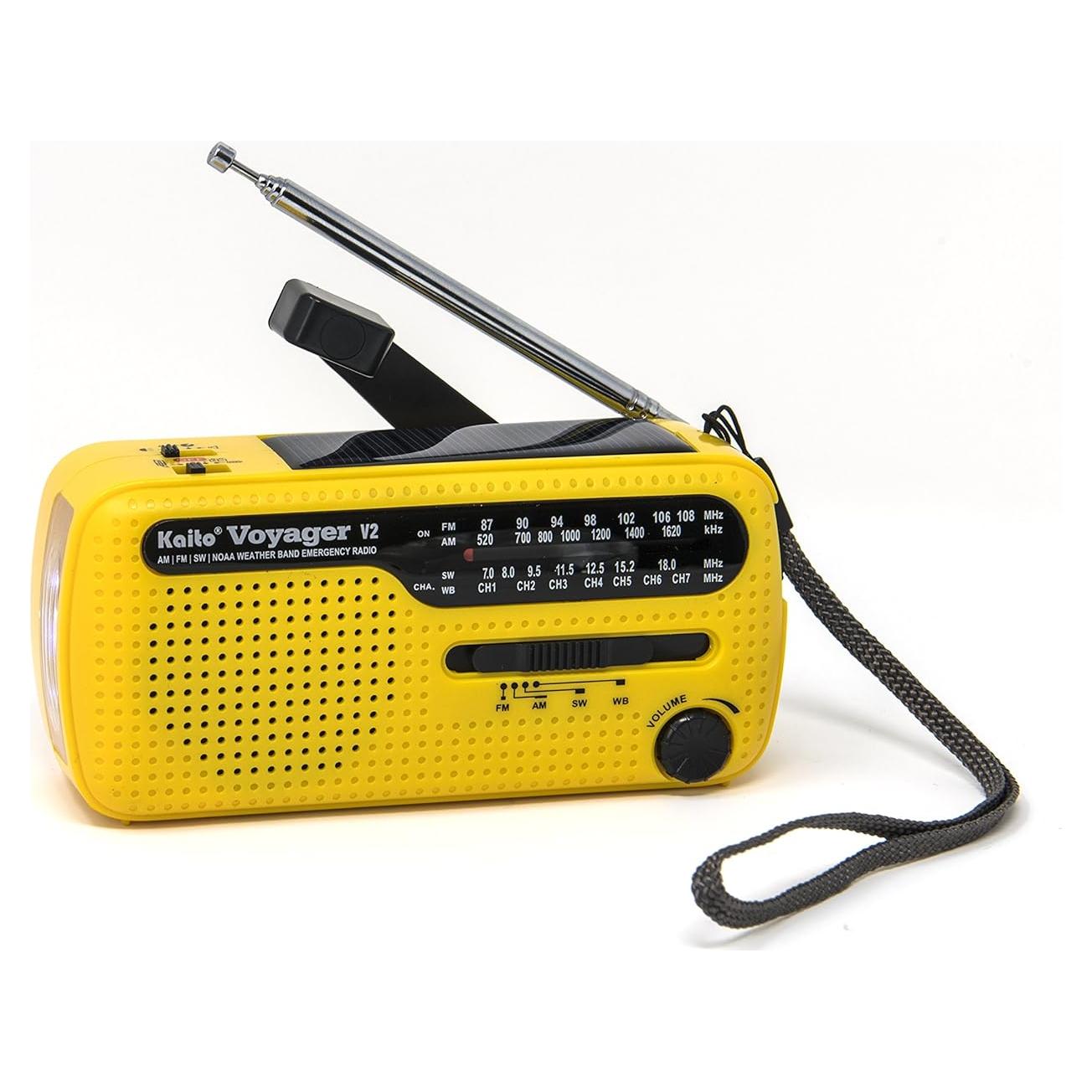 Radio de Emergencia Kaito V2 Solar/Manivela AM/FM NOAA