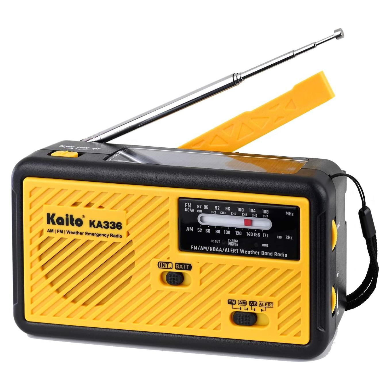 Radio de Emergencia Kaito KA336 AM/FM con Linterna LED y Cargador USB