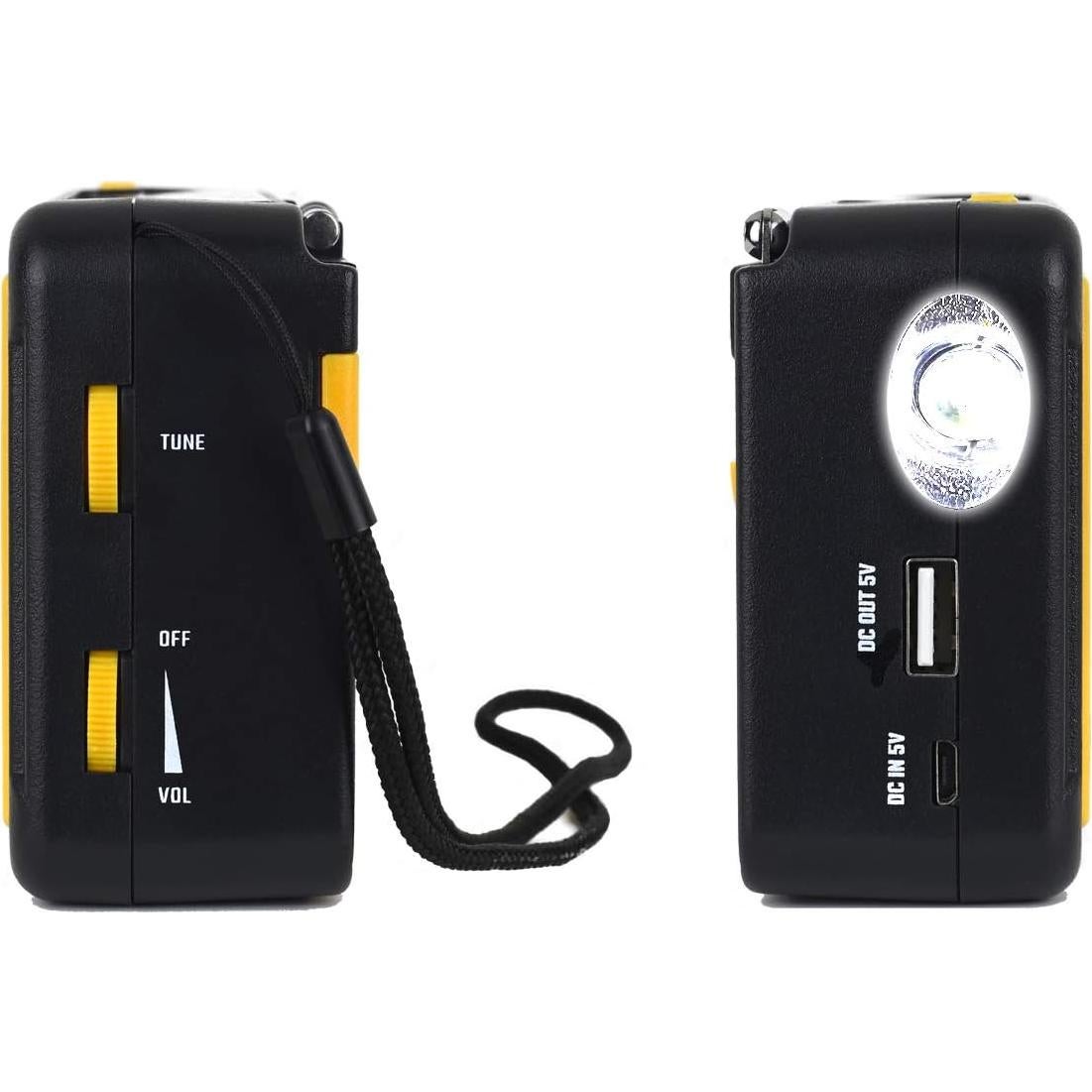 Radio de Emergencia Kaito KA336 AM/FM con Linterna LED y Cargador USB