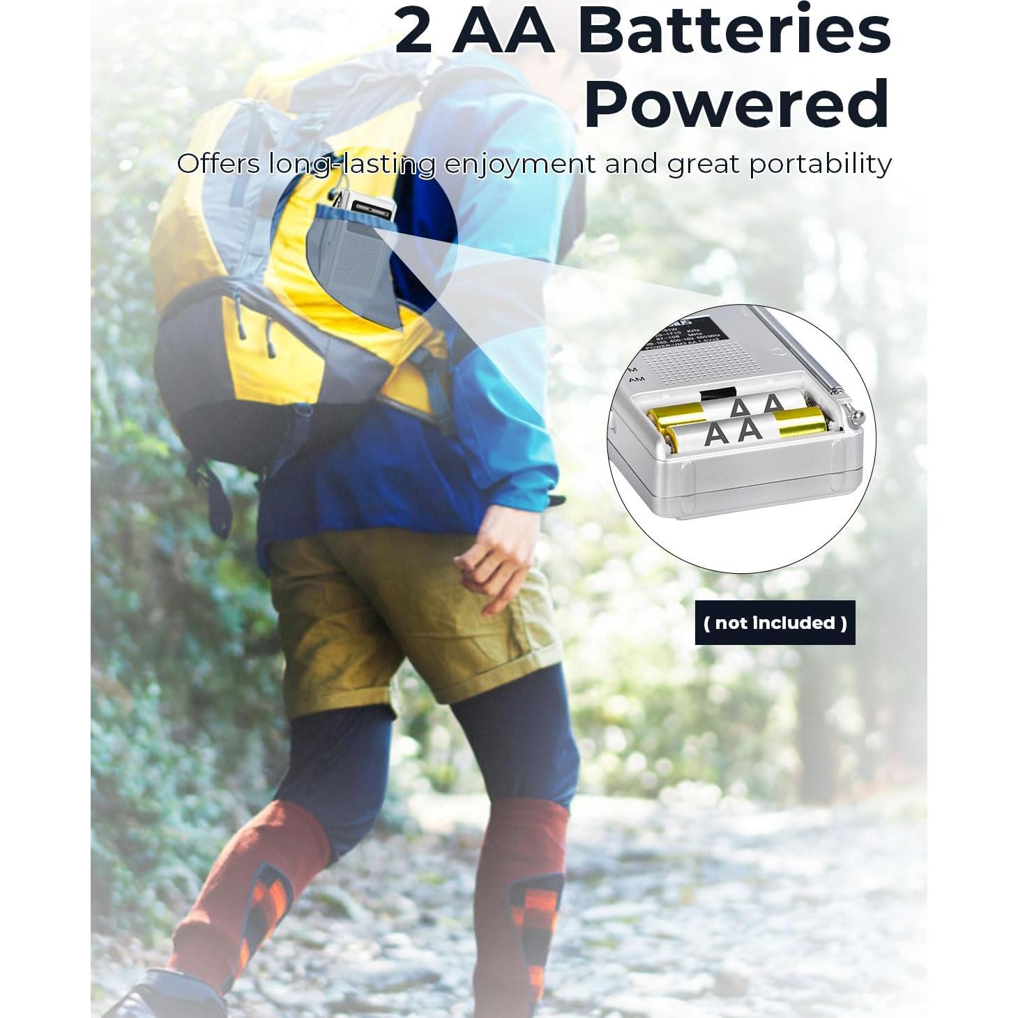 Radio Meteorológica Portátil PRUNUS J-161 AM/FM Batería