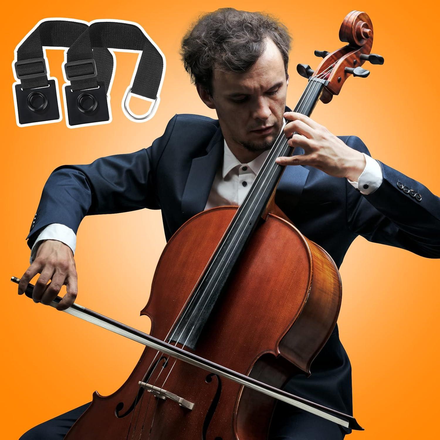 Paquete de 2 Anclajes Antideslizantes para Cello con Correa Ajustable
