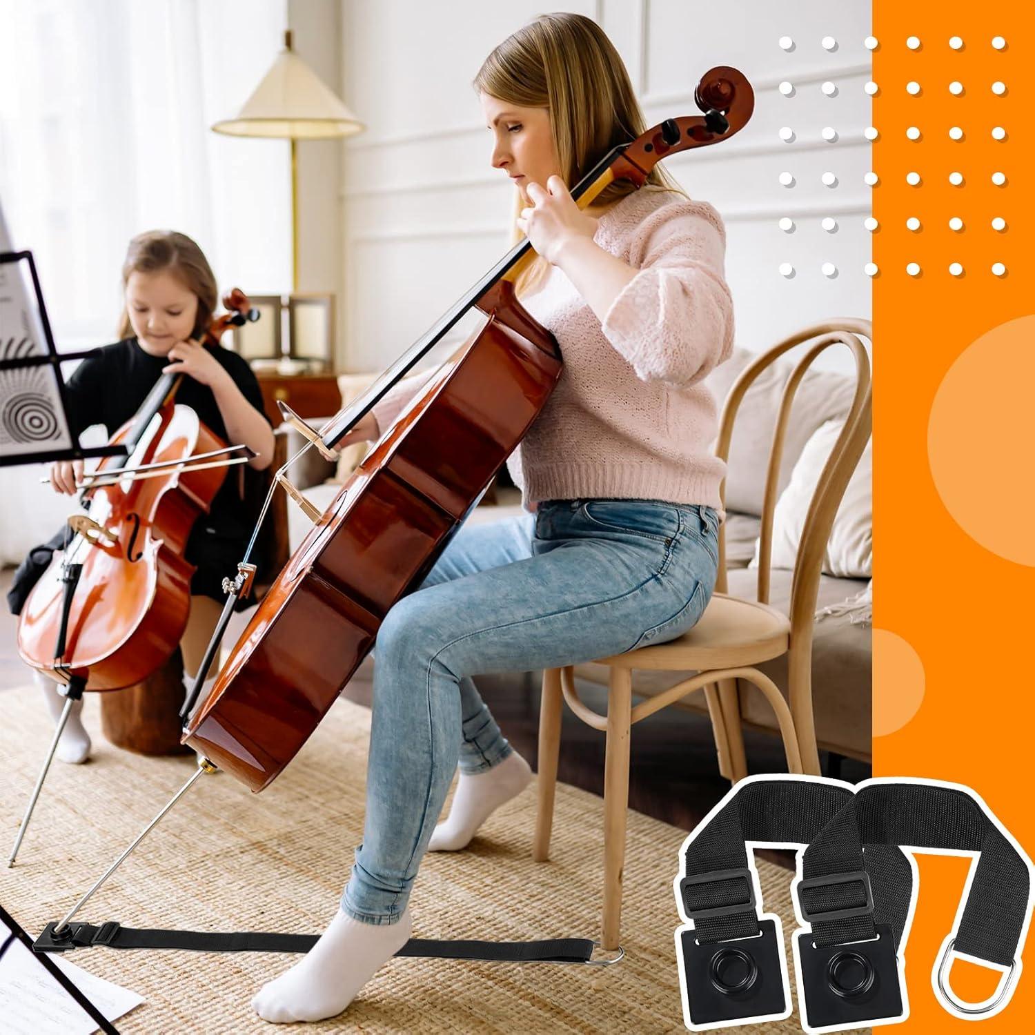 Paquete de 2 Anclajes Antideslizantes para Cello con Correa Ajustable