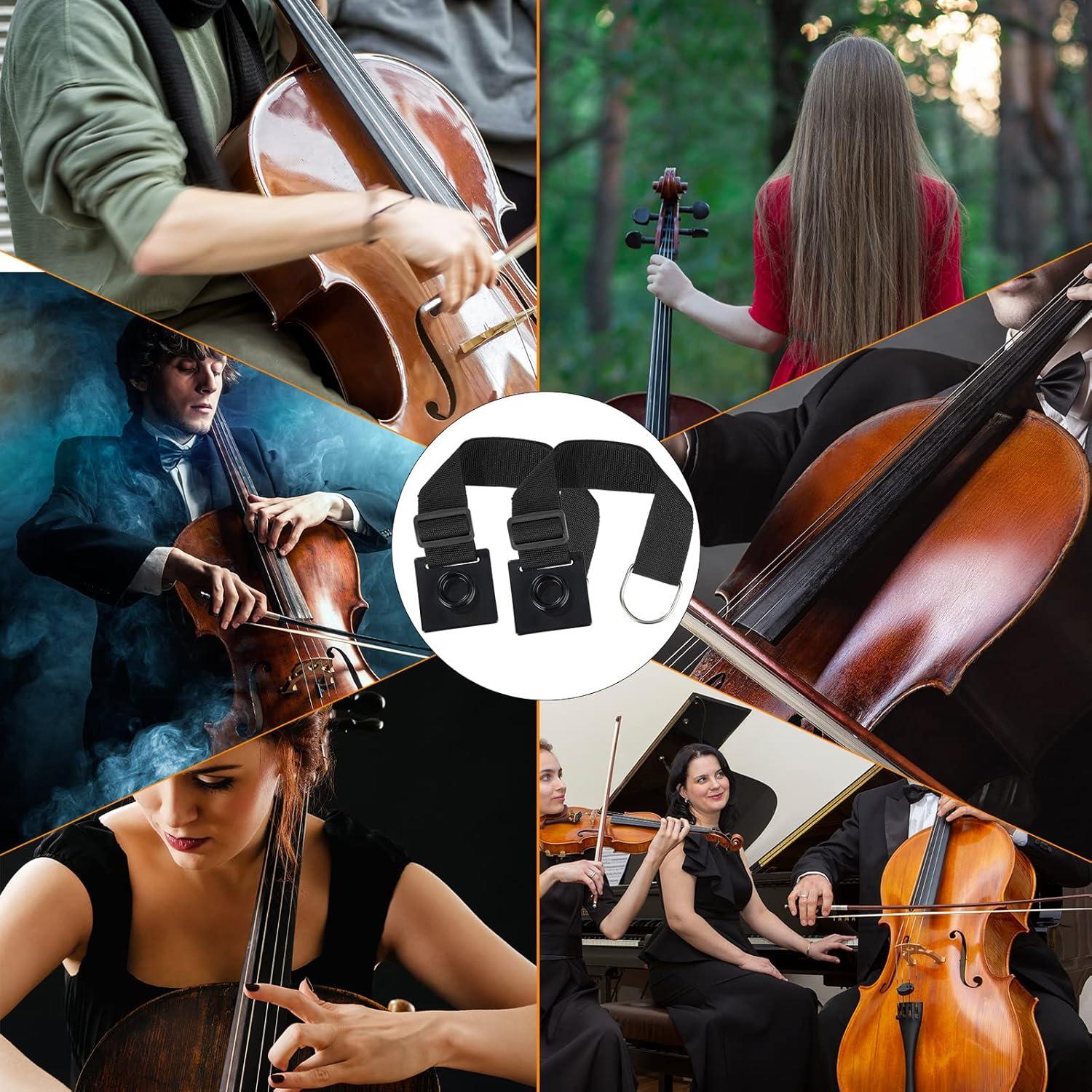Paquete de 2 Anclajes Antideslizantes para Cello con Correa Ajustable