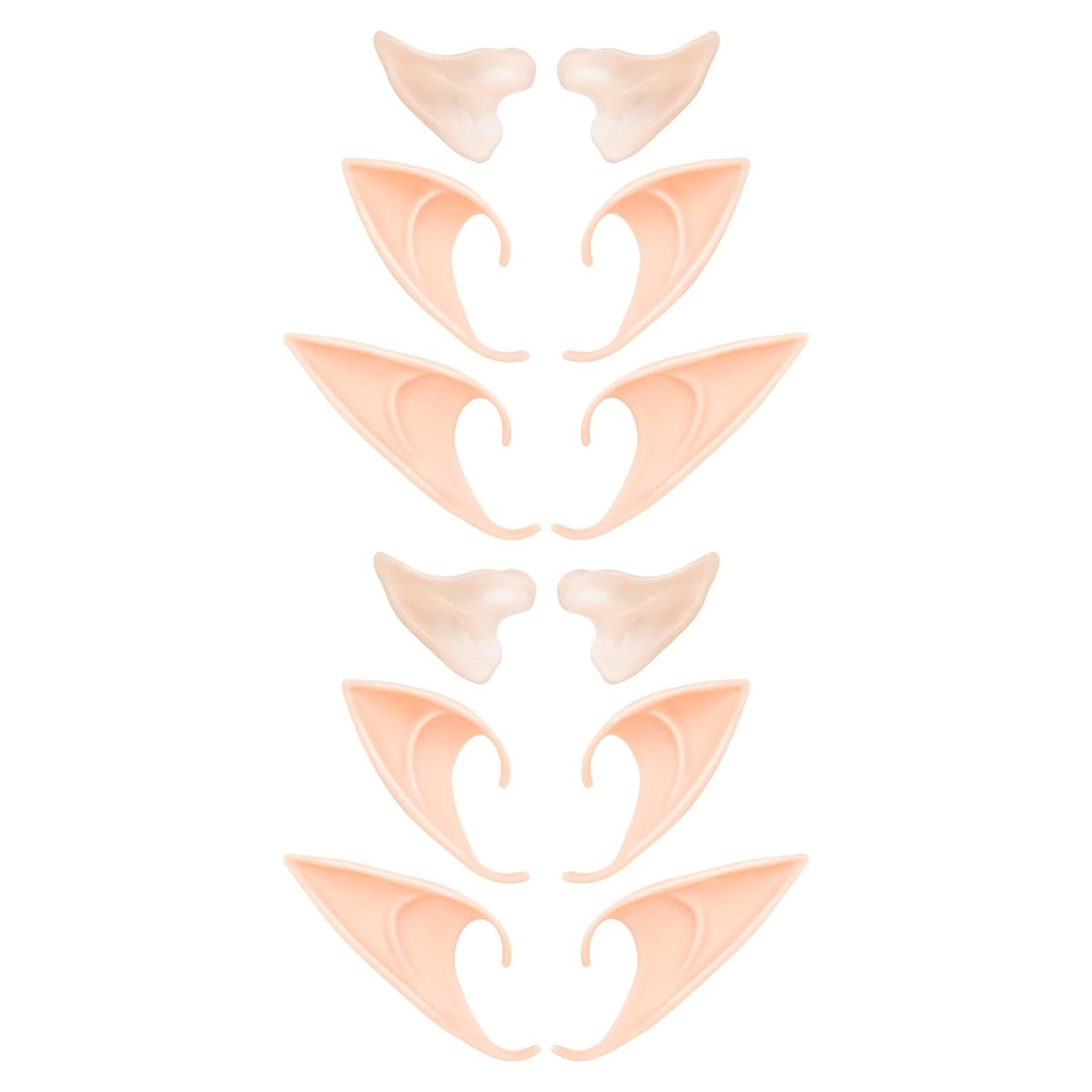 6 Pares de Orejas de Elfo Tavery - Disfraz Halloween y Cosplay