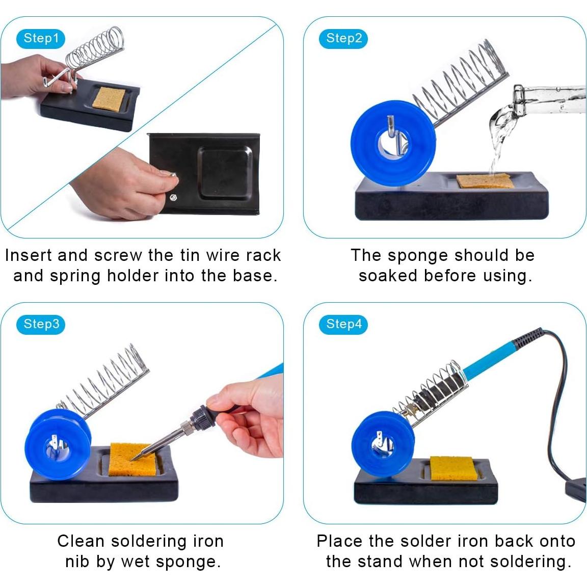 Kit de Soldador KLARYTYMA 60W 13 en 1 con Accesorios