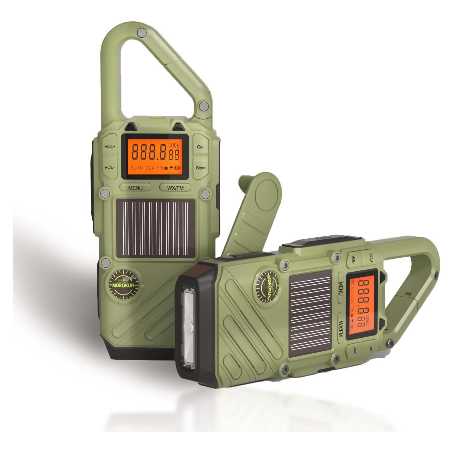 Radio de Emergencia MDROKUN Q668 con Alerta NOAA y Walkie Talkie