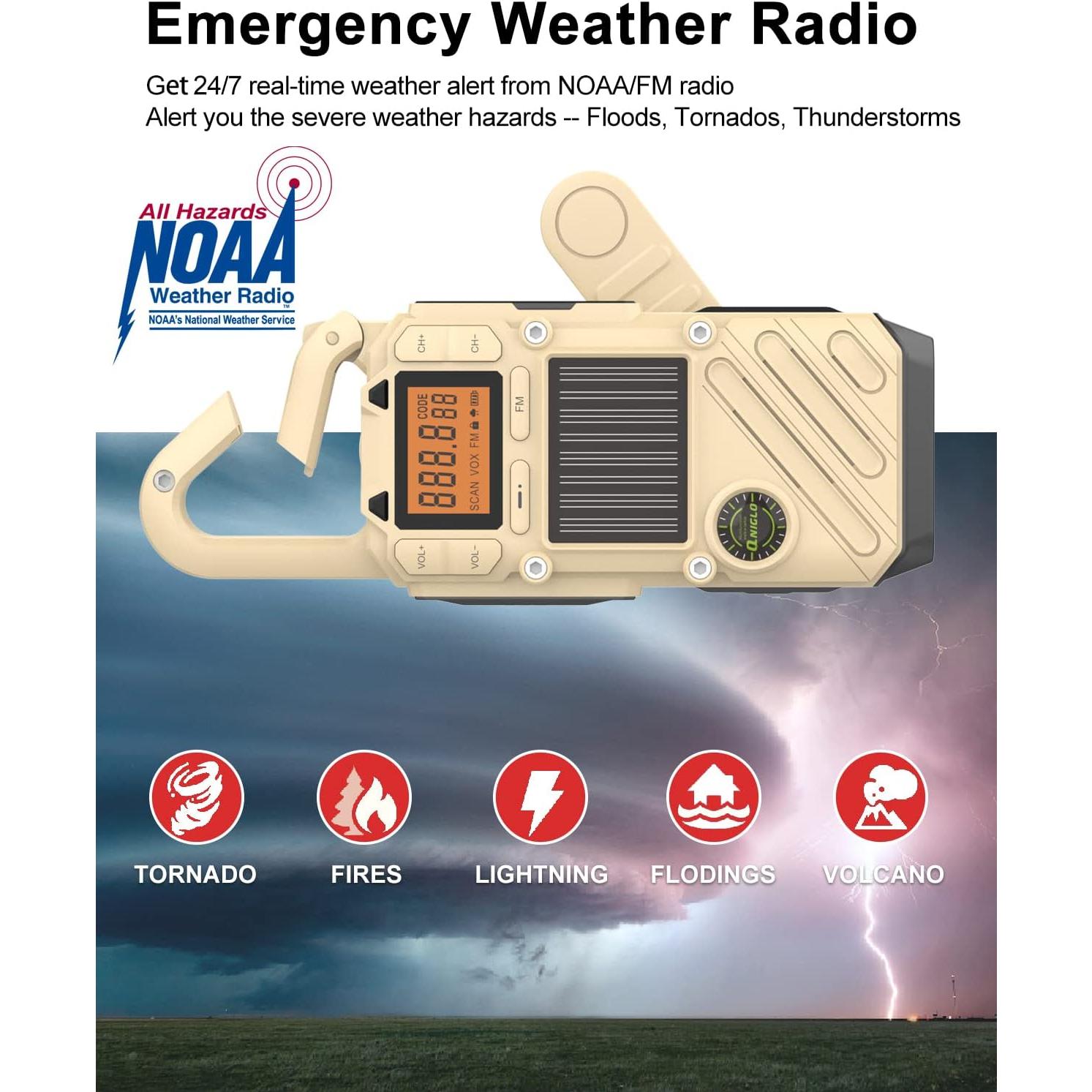 Walkie Talkies Qniglo Q668 Recargables con Radio NOAA y Linterna