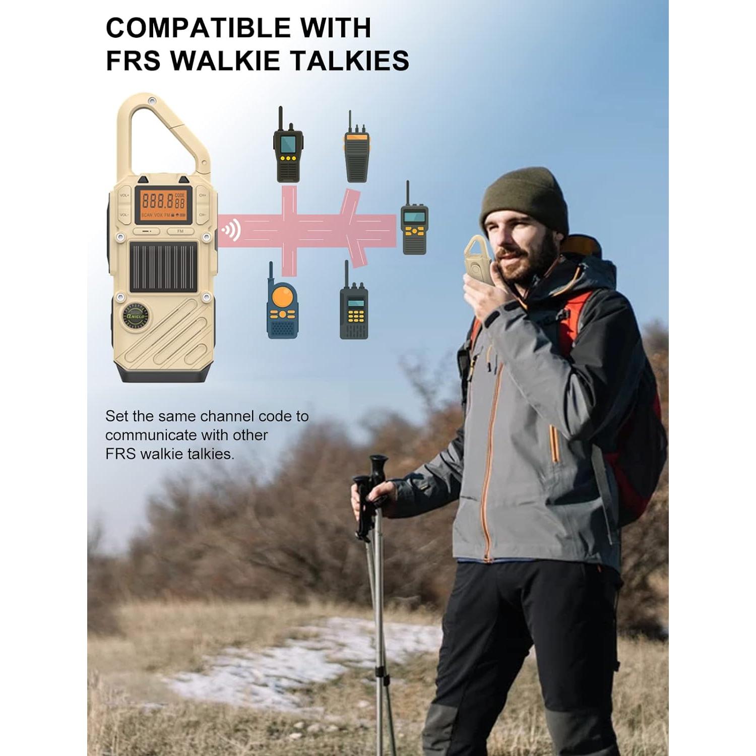 Walkie Talkies Qniglo Q668 Recargables con Radio NOAA y Linterna