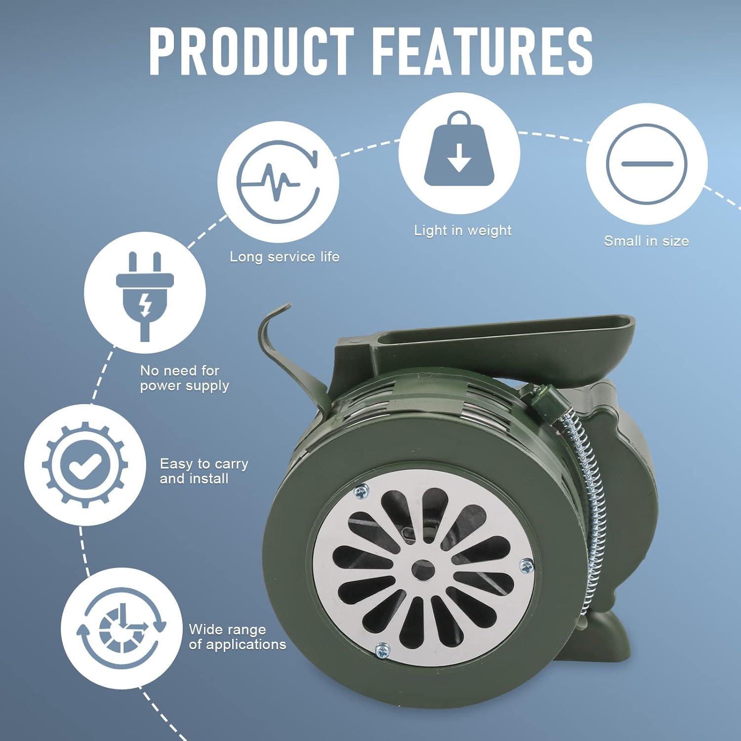 Sirena Manual Portátil DICMIC Verde 110dB 1.2kg